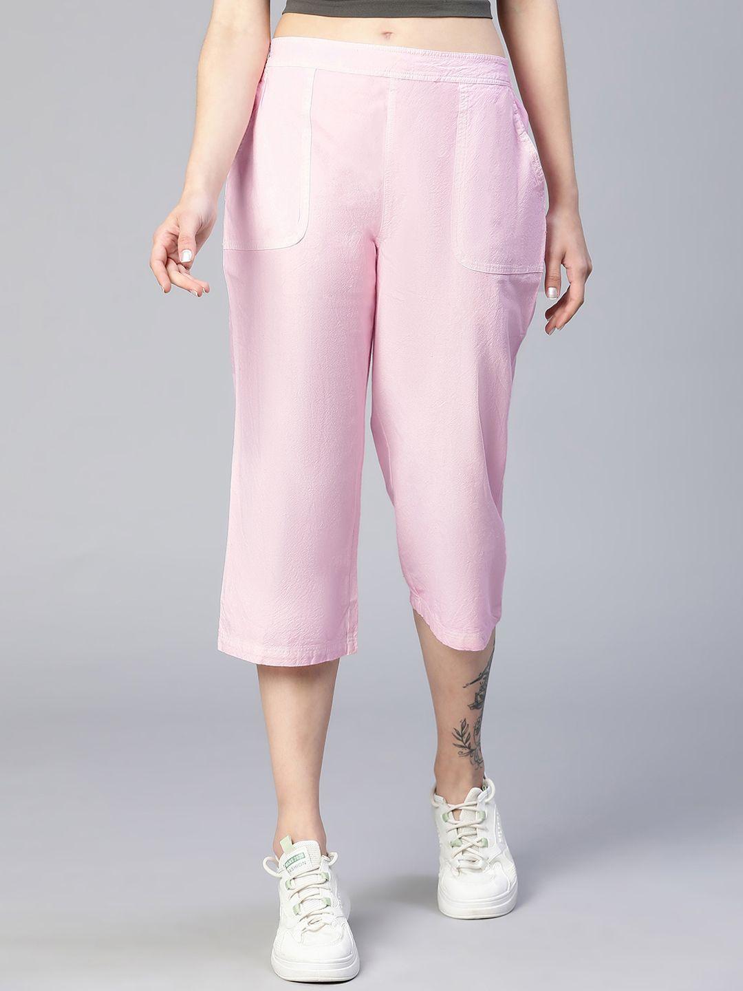 oxolloxo cotton relaxed straight leg culottes