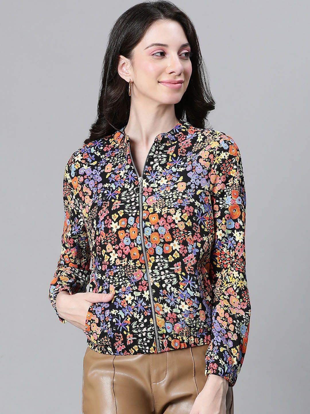 oxolloxo floral printed lightweight bomber jacket