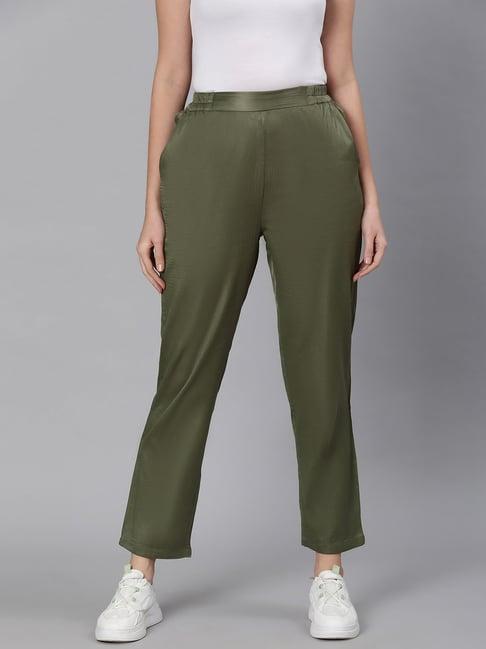 oxolloxo olive regular fit mid rise pants