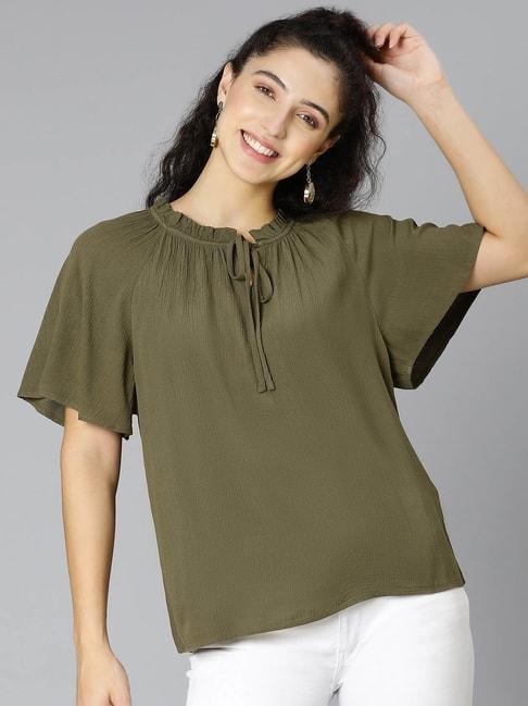 oxolloxo olive regular fit top