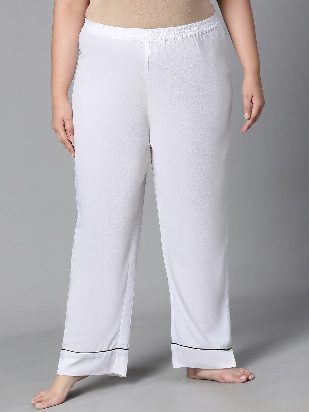 oxolloxo plus size cotton relaxed lounge pants