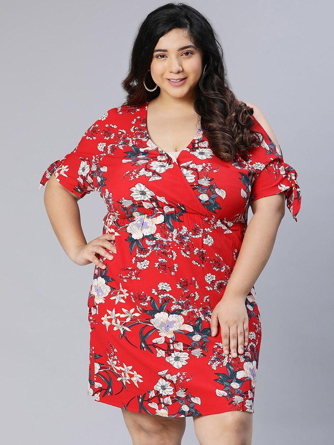 oxolloxo plus size floral dress