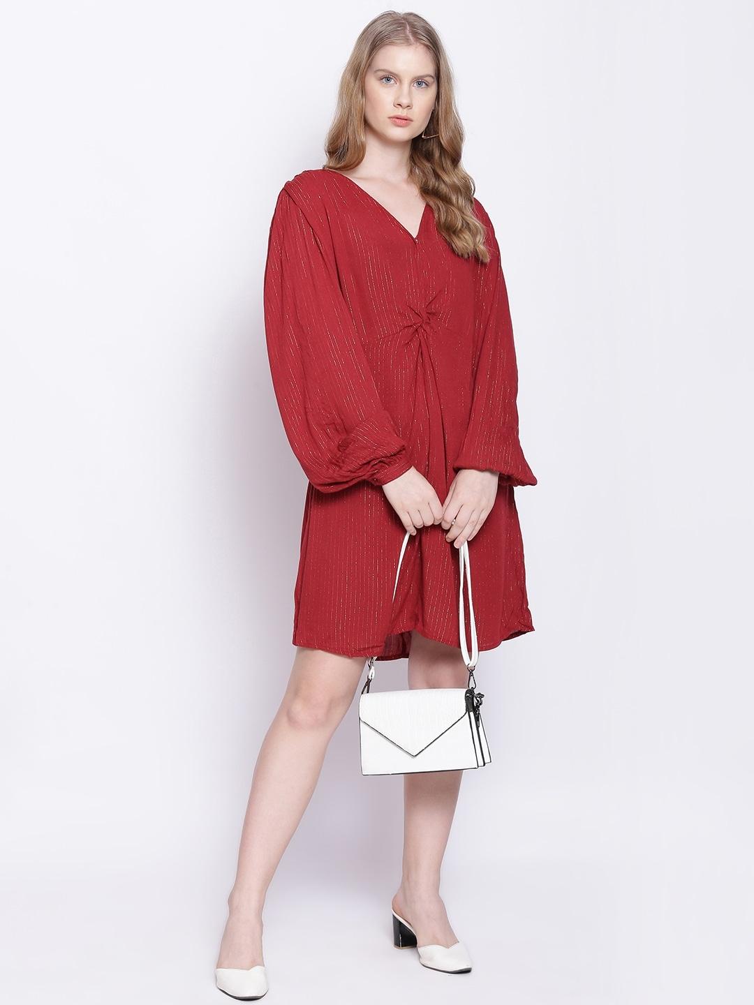 oxolloxo red crepe dress