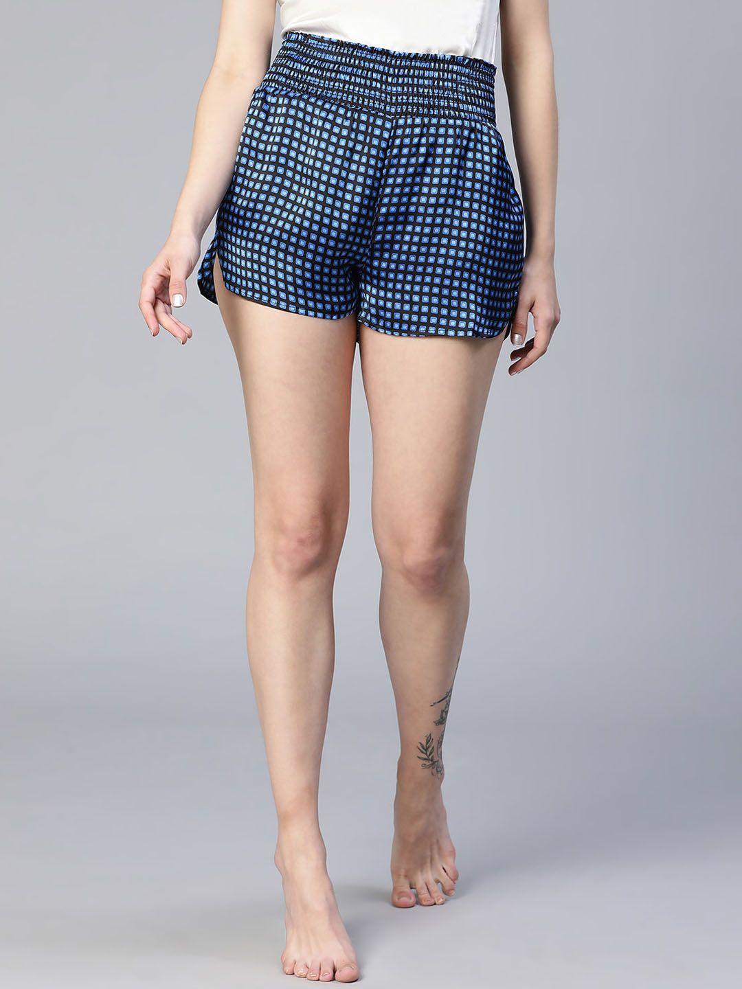 oxolloxo-women-geometric-printed-mid-rise-shorts