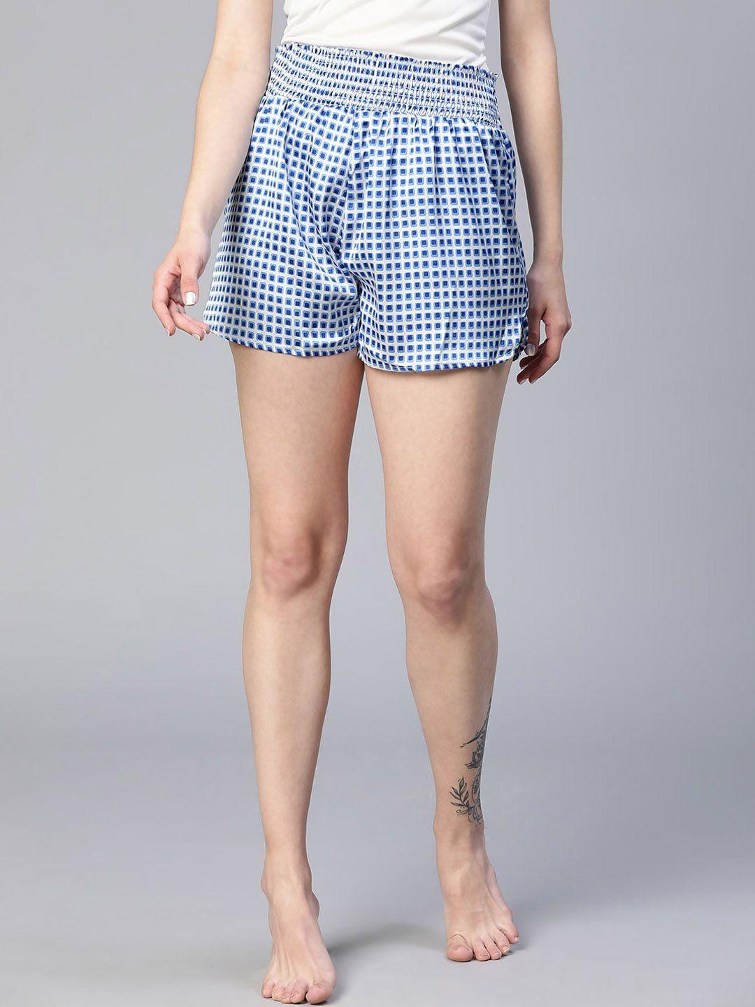 oxolloxo women geometric printed mid rise shorts