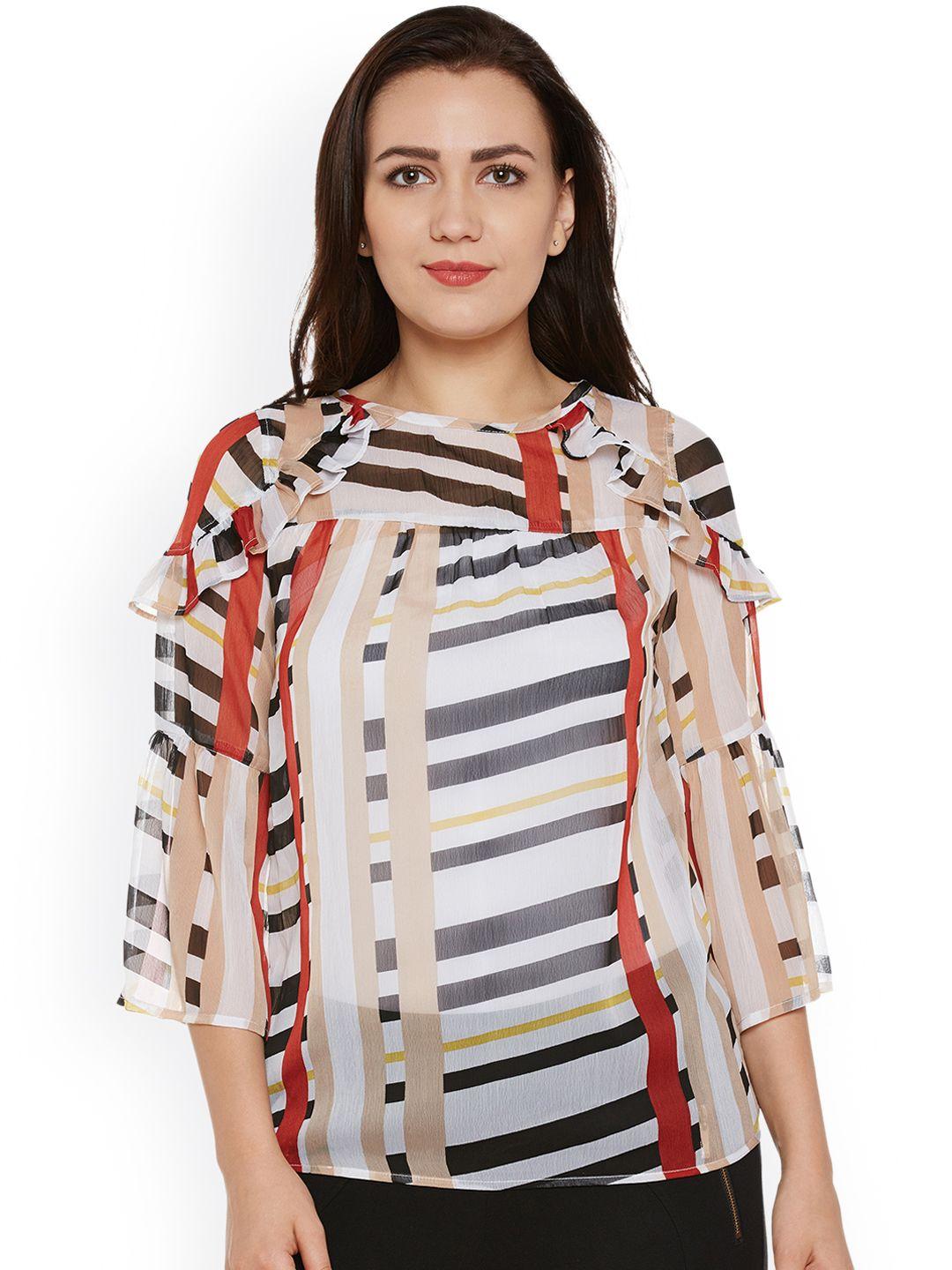 oxolloxo women multicoloured striped top