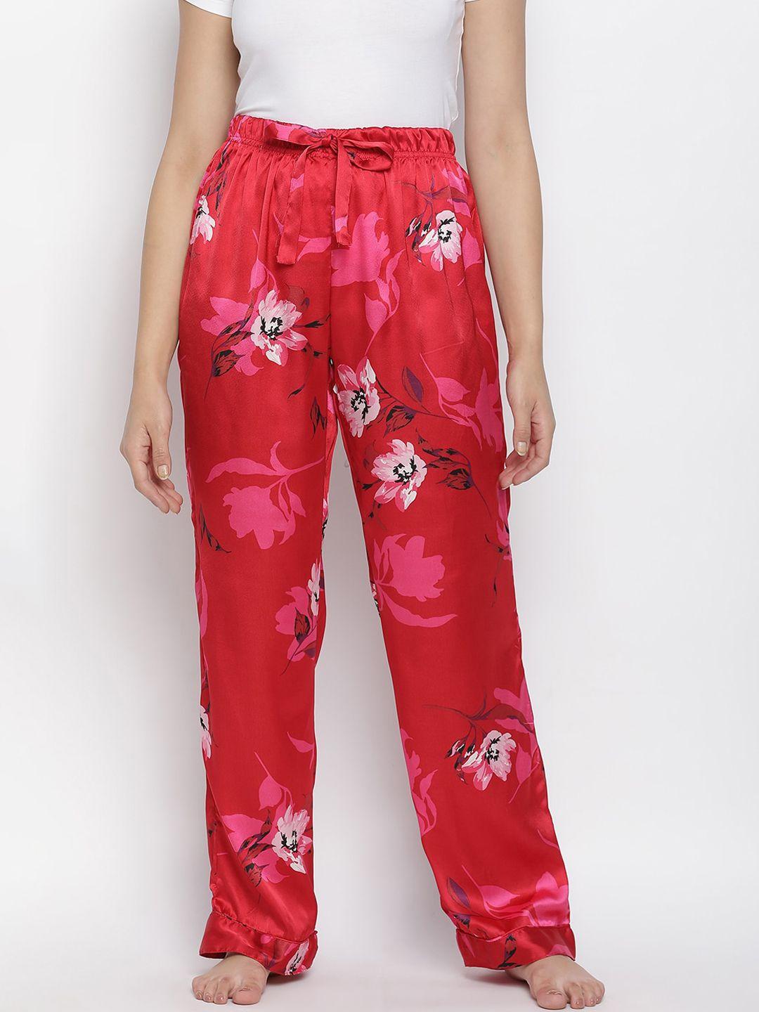 oxolloxo women red printed lounge pant