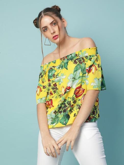 oxolloxo yellow floral print top