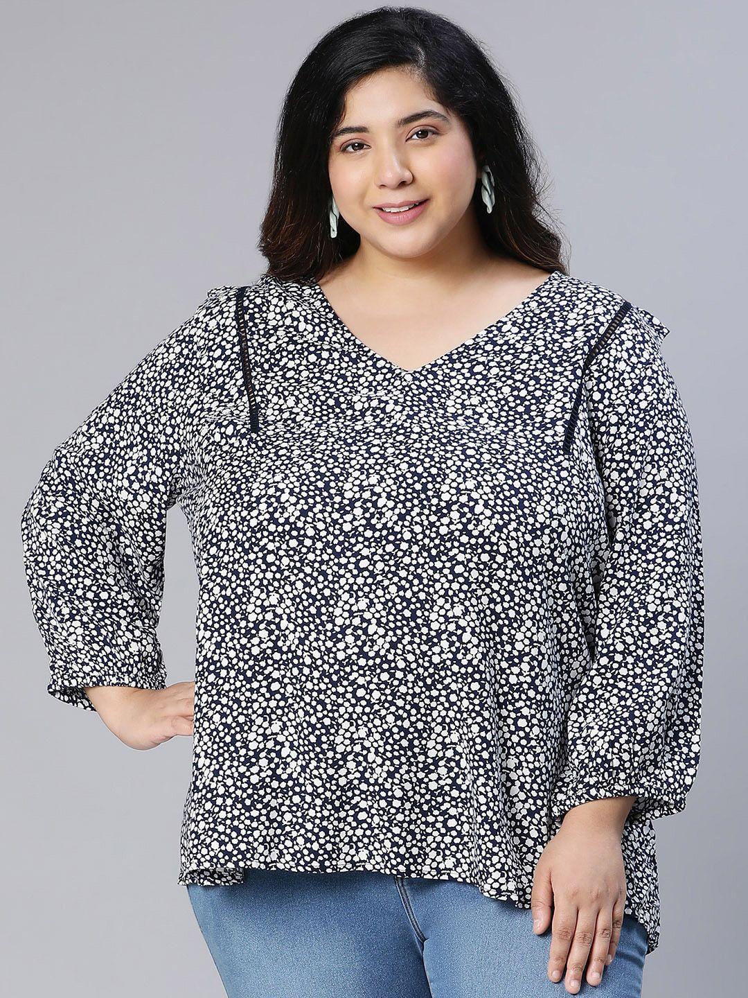 oxolloxo  print plus size top