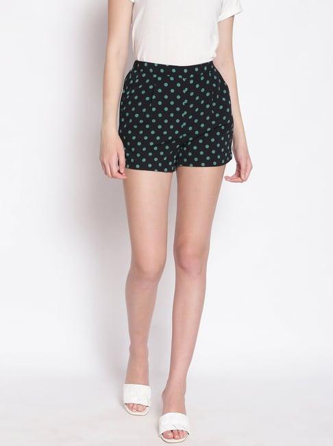 oxolloxo black & blue printed shorts