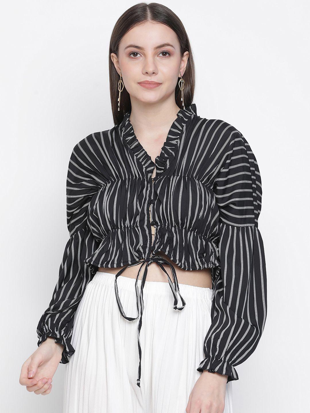 oxolloxo black & white striped top