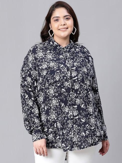 oxolloxo black floral print shirt