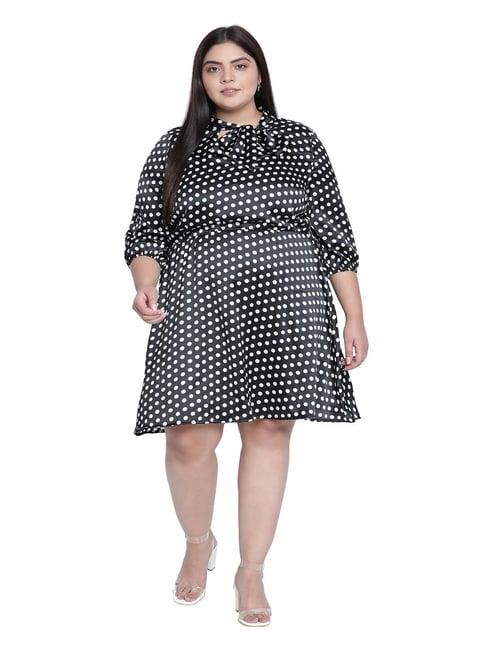 oxolloxo black polka dot dress