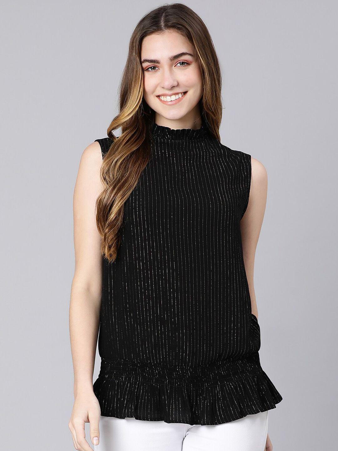 oxolloxo black ruffles top