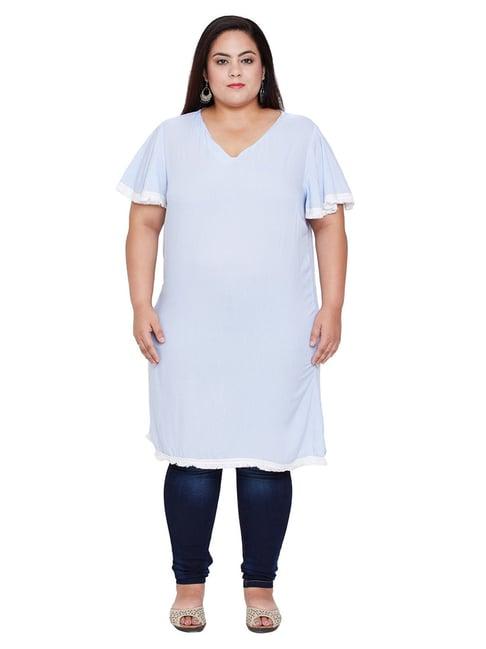 oxolloxo blue curves sky festive webb glam tunic