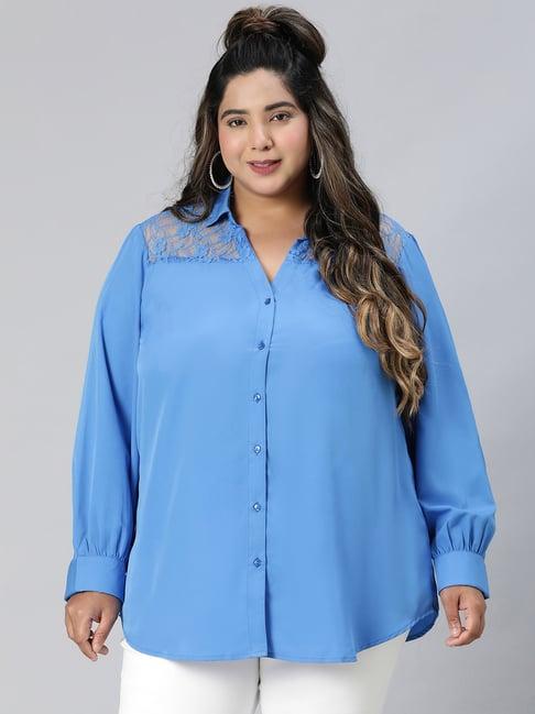 oxolloxo blue lace shirt