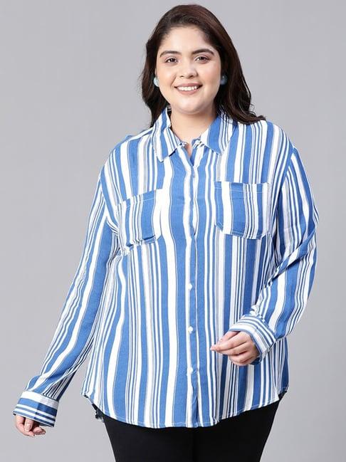 oxolloxo blue striped shirt