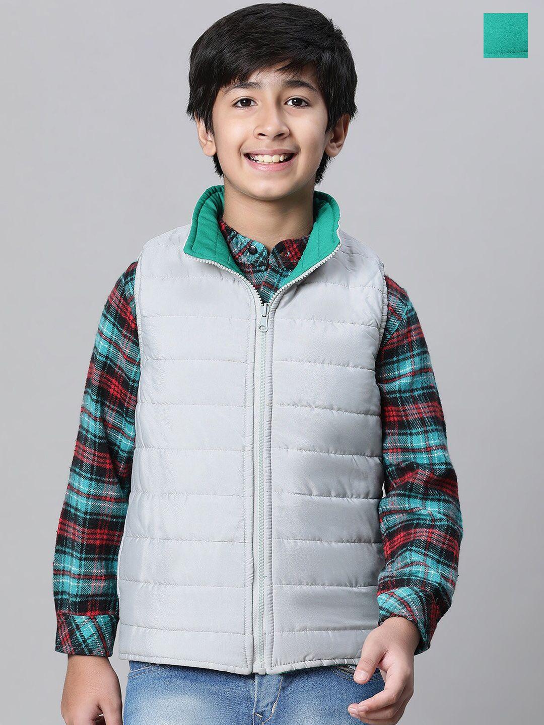 oxolloxo boys reversible stand collar puffer jacket