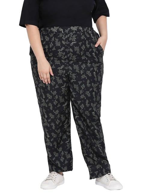 oxolloxo curves black fire printed pants