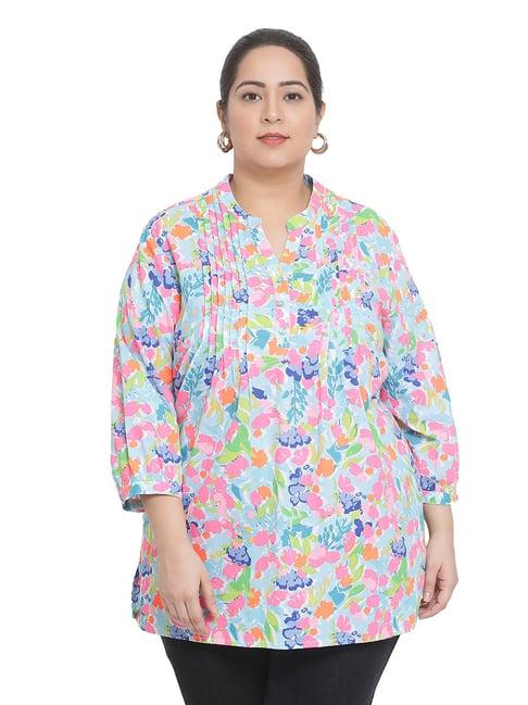 oxolloxo curves multicolor charismatic floral print tunic