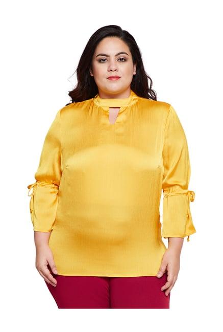 oxolloxo curves yellow regular fit top