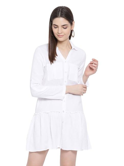 oxolloxo emerald personic spin white full sleeves dress