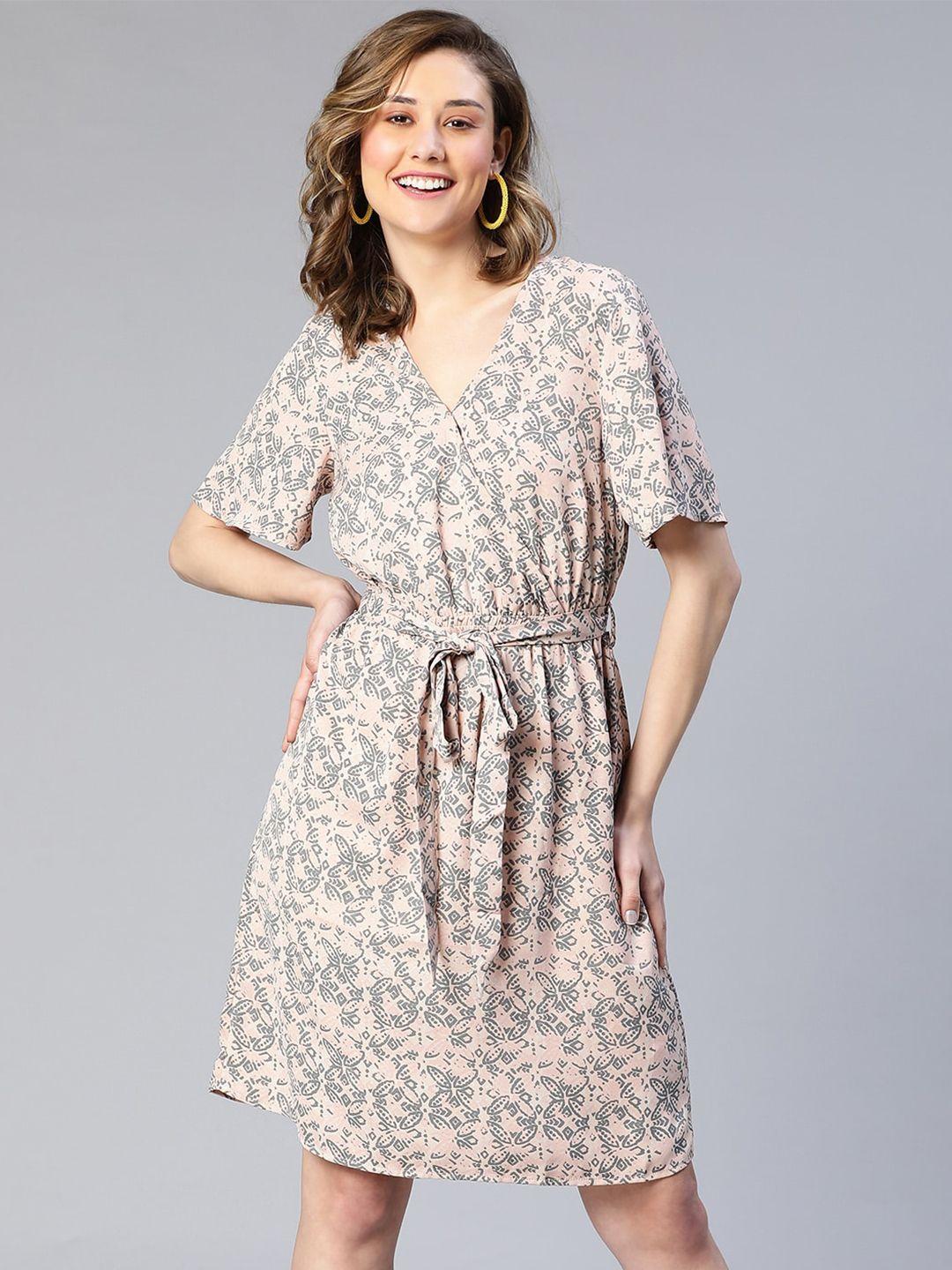 oxolloxo floral printed a-line dress