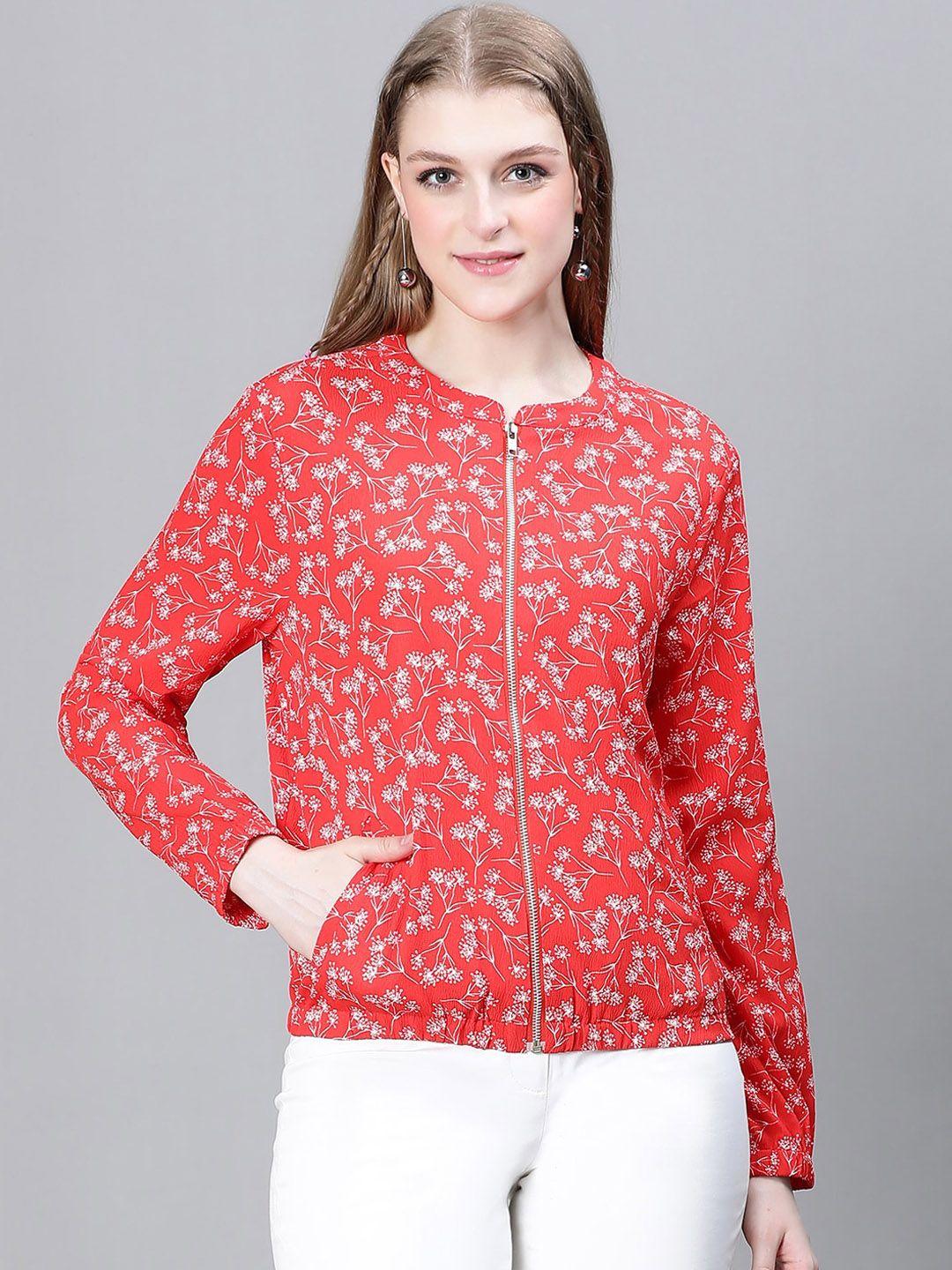 oxolloxo floral printed lightweight bomber jacket