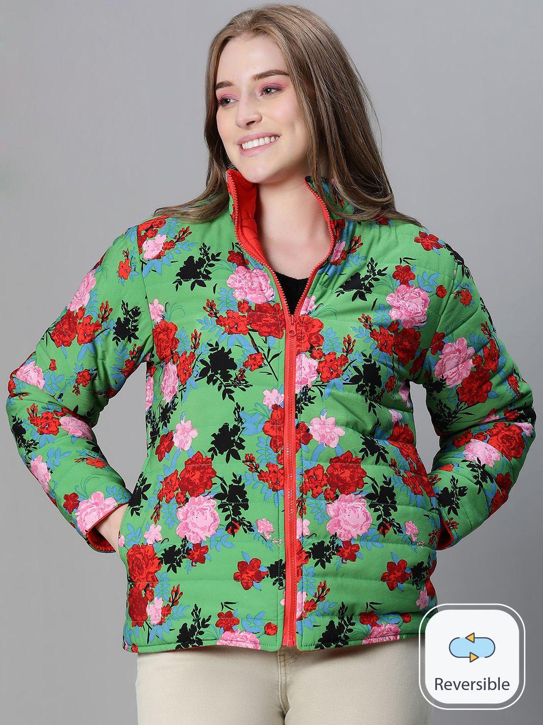 oxolloxo floral printed reversible padded jacket