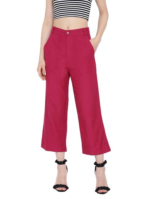 oxolloxo fuschia rain crop pants