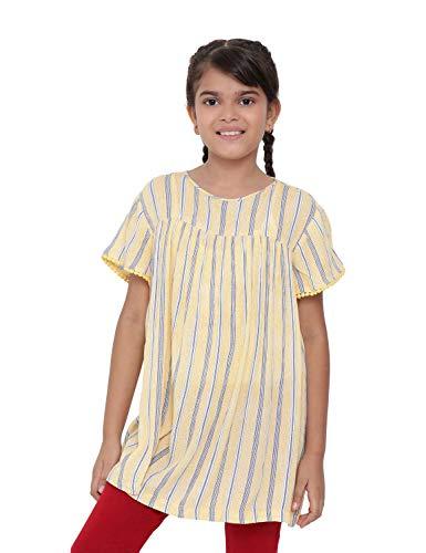 oxolloxo girl round neck striped tunic (multi-coloured_5-6y)