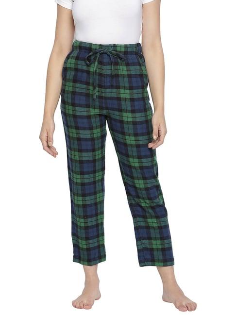 oxolloxo green & blue cotton chequered pyjama