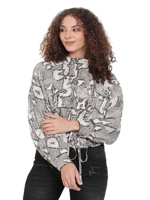 oxolloxo grey printed top