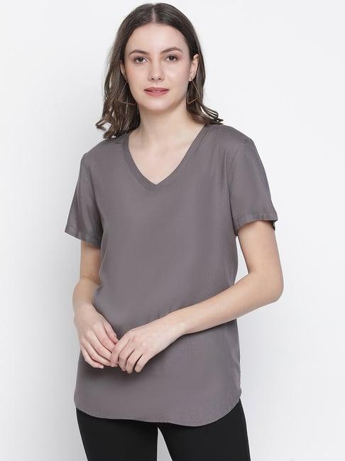 oxolloxo grey viscose regular fit top