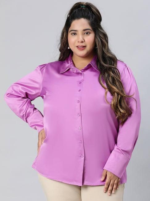 oxolloxo lavender regular fit shirt