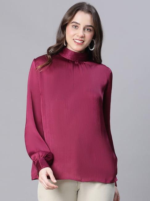 oxolloxo maroon  regular fit top