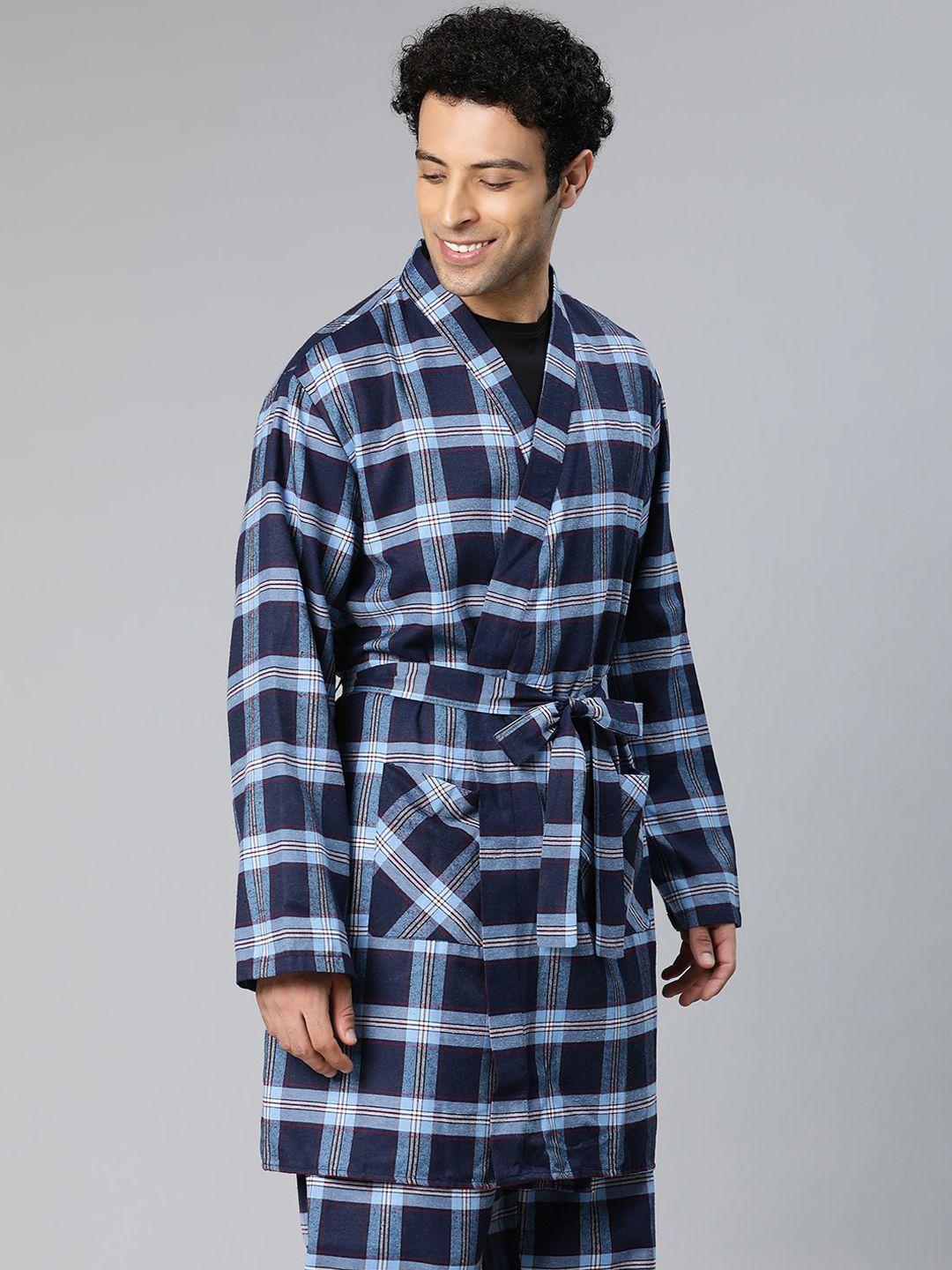 oxolloxo men combo set checked pure cotton night suit