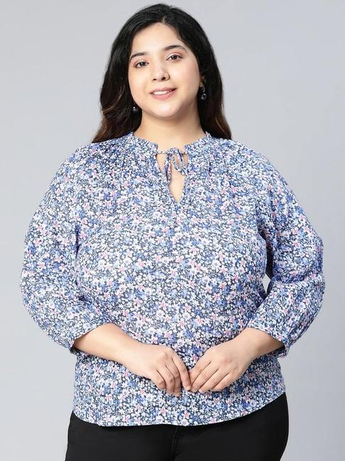 oxolloxo multicolor cotton floral print top