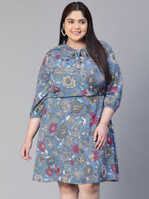 oxolloxo multicolor floral print fit & flare dress