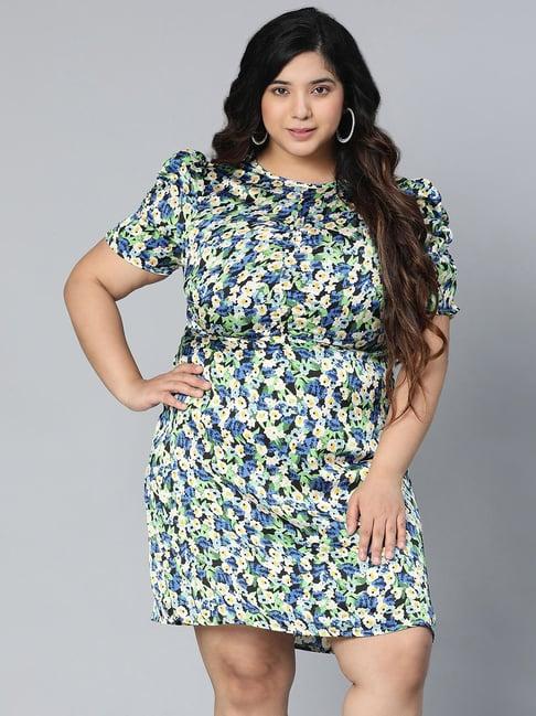 oxolloxo multicolor floral print skater dress