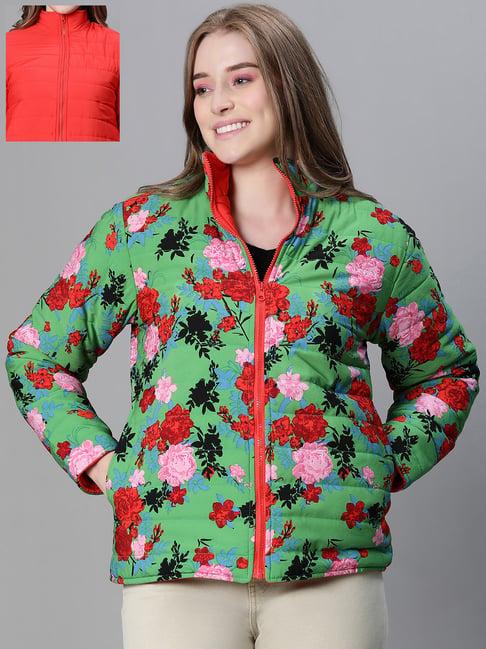 oxolloxo multicolor floral reversible jacket