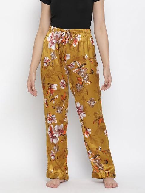 oxolloxo mustard floral print pyjamas