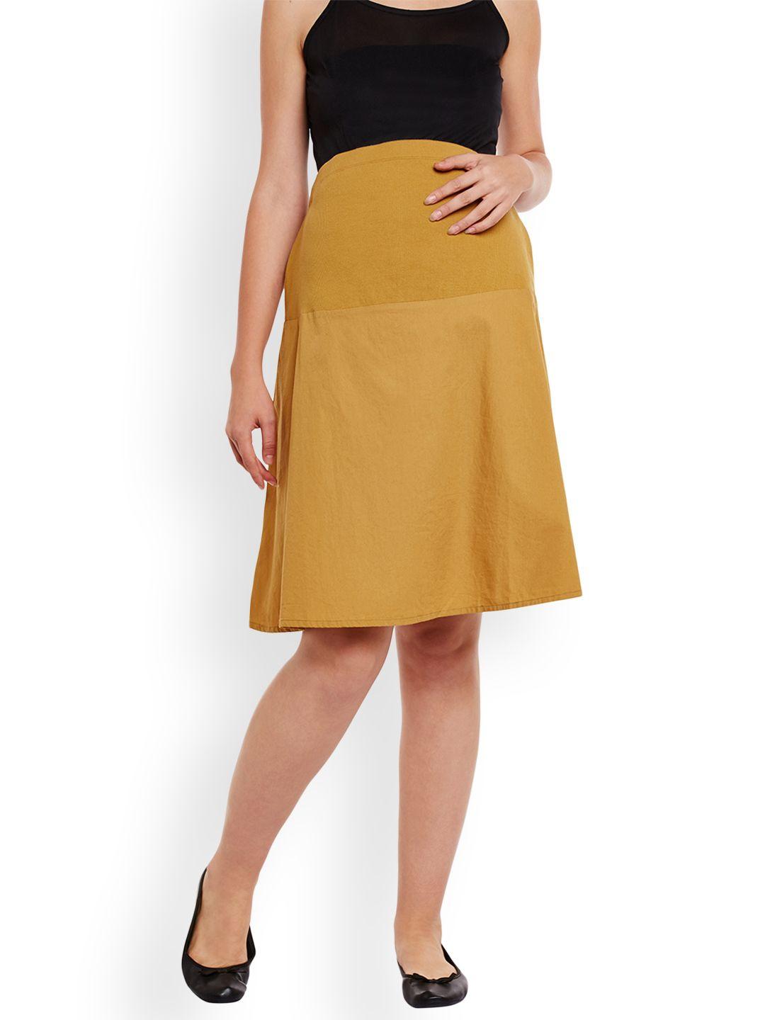 oxolloxo mustard maternity skirt