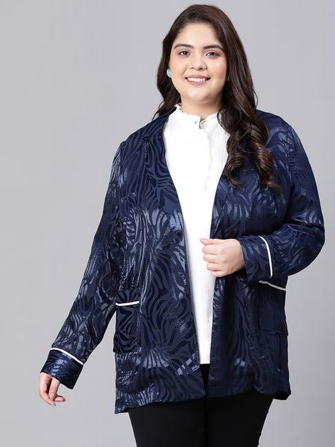 oxolloxo navy printed blazer