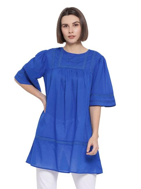 oxolloxo ocean novachinka blue lace tunic