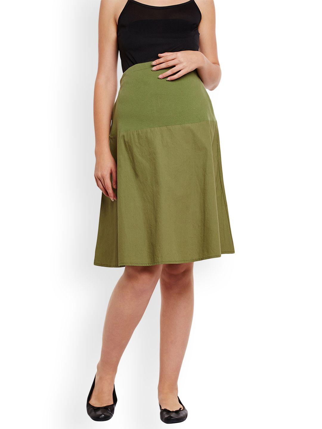 oxolloxo olive green maternity skirt