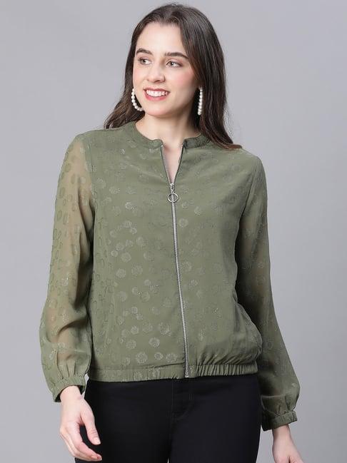 oxolloxo olive textured jacket