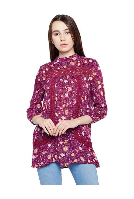 oxolloxo purple floral print top