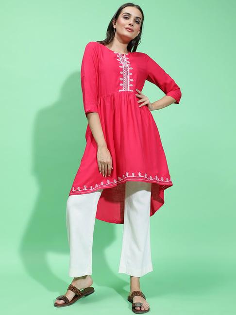 oxolloxo red embroidered tunic