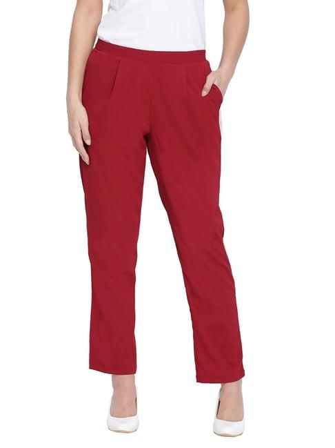 oxolloxo red regular fit pants